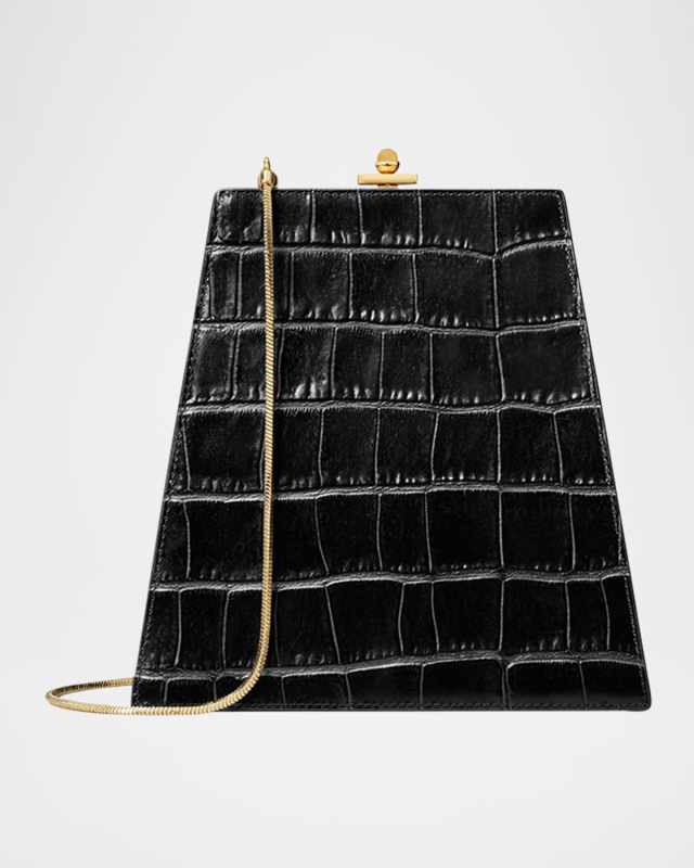 Mini Croc-Embossed Leather Shoulder Bag